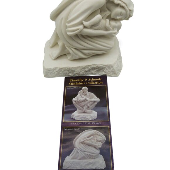 Rare Timothy P Schmalz MATERNAL BOND Signed Sculpture 1999 Vintage 7x7.2" - Picture 2 of 11